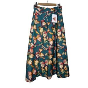 NWT RARE Laboratorio Capri GALEGA Butterfly Maxi Skirt Sz. L (10)